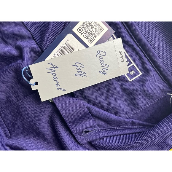 MEN'S BURMUDA SANDS GOLF SHIRT 15+ UPF PURPLE SIZE S NWT - Picture 6 of 9